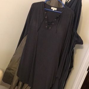 Cloth & Stone charcoal mini-dress